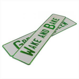 Tablica rejestracyjna WAKE AND BAKE
