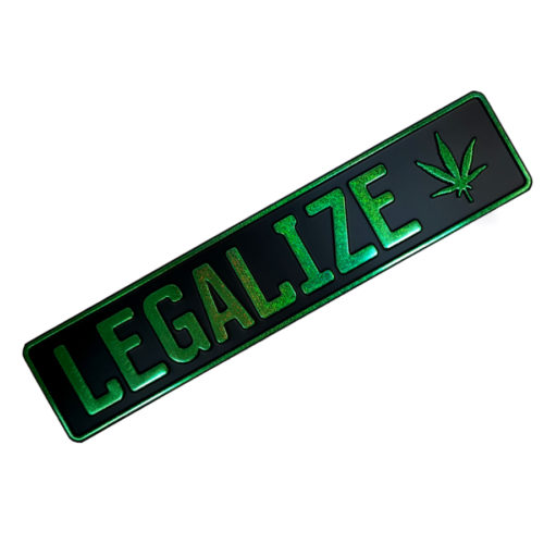 Tablica rejestracyjna LEGALIZE czarna