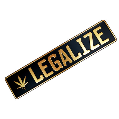 Tablica rejestracyjna LEGALIZE kolor złoty