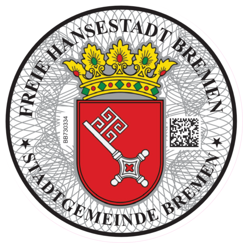 Niemieckie naklejki landowe Bremen
