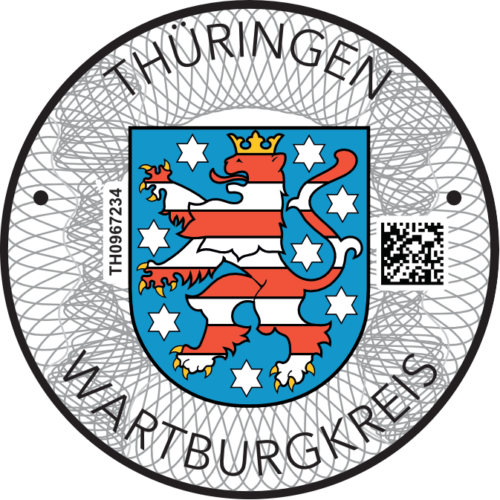 Niemieckie naklejki landowe Thüringen