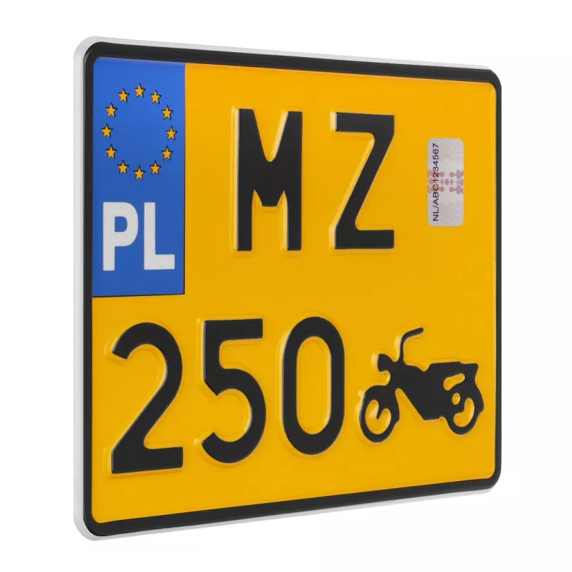 Tablica rejestracyjna motocyklowa polska zabytkowa WSK - obrazek 2