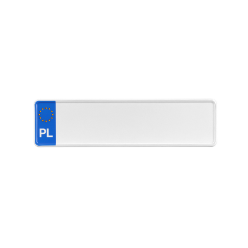 Tablica rejestracyjna polska unijna rozmiar 340 x 90 mm