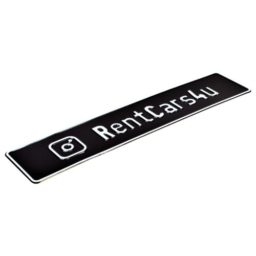 Tablica rejestracyjna indywidualna RentCars4u