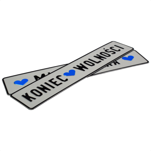 Ślubne tablice rejestracyjne Koniec wolności