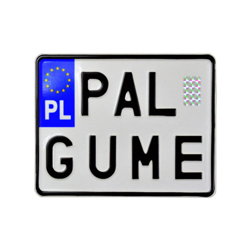 Tablica motocyklowa PAL GUME, gadżet, prezent.