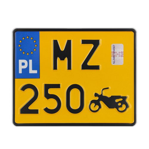 Tablica rejestracyjna motocyklowa polska zabytkowa MZ